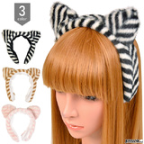 【全品90％オフ】猫耳 ねこ耳 ネコ耳 ボーダー カチューシャ アニマル ヘアア...