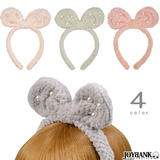 【全品90％オフ】カチューシャ もふもふ リボン パール ファー かわいい ヘア...