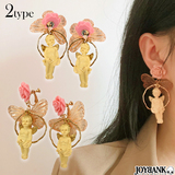 【全品90％オフ】イヤーアクセ 天使  ピアス イヤリング 蝶 薔薇 バタフライ...
