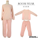 【全品90％オフ】レディース ルームウェア ピーチカラー ニットキルト ラグラン...