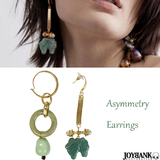 【全品90％オフ】ピアス アシンメトリー ミントグリーン 天然石風 大きめ 馬モ...