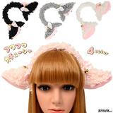 【全品90％オフ】ふわふわ けも耳 カチューシャ 鈴付き アニマル ひつじ コス...