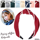 【全品90％オフ】カチューシャ パイピングシフォン ターバン風 可愛い ヘアアク...
