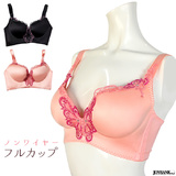 【全品90％オフ】レディース ブラジャー ノンワイヤー フロントレース サテン調...