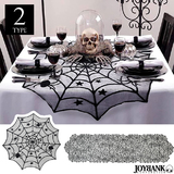 【全品90％オフ】テーブルクロス ハロウィン 黒レース 蜘蛛の巣 壁掛け テーブ...