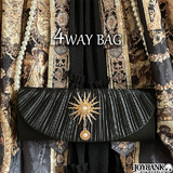 【全品90％オフ】パーティーバッグ 4way ブラック ゴールド 太陽モチーフ ...