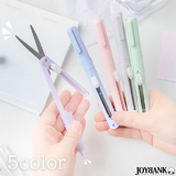 【全品90％オフ】ペン型はさみ カッター付き パステルカラー 切り抜き コンパク...
