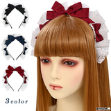 【全品90％オフ】カチューシャ シンプル トーションレース ホワイト 白 メイド...