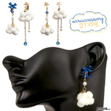 【全品90％オフ】イヤーアクセ 雲 リボン 星 メルヘン ピアス イヤリング イ...
