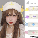 【全品90％オフ】ヘッドドレス ファー 天使の羽 ロリータ ゆめかわ 十字架 フ...