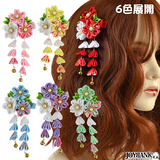 【全品90％オフ】ヘアクリップ つまみ細工 桜 つるし飾り 鈴 和風 髪飾り 七...