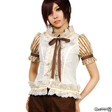 【全品90％オフ】BERUNIKA セピア調 ブラウス 半袖 大きいサイズ ロリ...